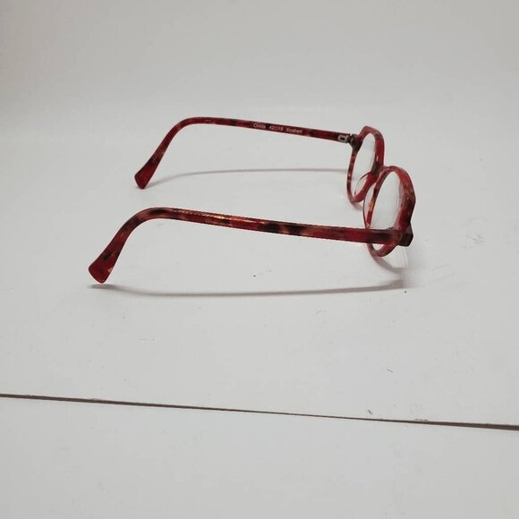 Traction Ovide Ecaberl Red Marble Frames Glasses France Round Art Frames Only - Picture 5 of 9